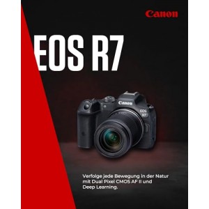 Canon EOS R7 Systemkamera mit RF-S 18–150mm Objektiv – 32,5 MP APS-C CMOS-Sensor – Dual Pixel CMOS AF II, integrierte Bildkombination, UVC/UAC-kompatibel Perfekt, um Naturmomente einzufangen-22